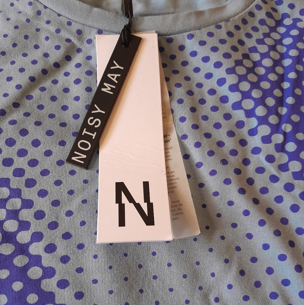 Noisy May Katinka Blouse Illusion Print Long Sleeve M - Picture 5 of 11
